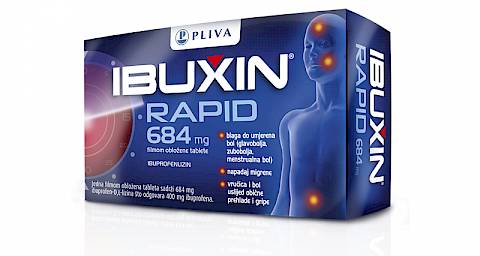 Ibuxin Rapid 684 mg filmom obložene tablete