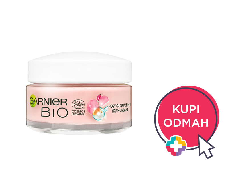 Garnier Bio Rosy Glow 3 u 1 krema za mlađi izgled kože