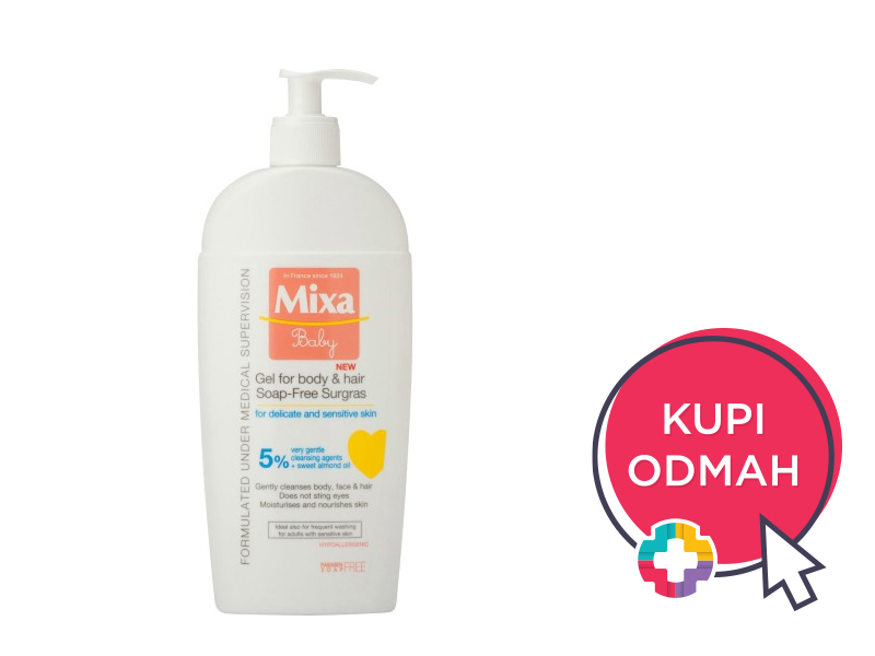 Mixa Baby Gel za kupanje bez sapuna za kosu i tijelo, 400 ml