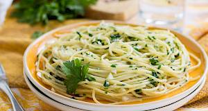 Špagete carbonara s batatom