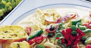Špageti s artičokama, tikvicama i limunom (Bob Greene dijeta)