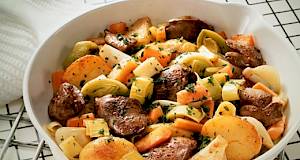 Jetrice, slanina i luk