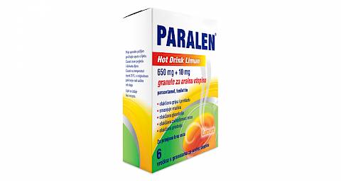 Paralen Hot Drink Limun 650 mg + 10 mg granule za oralnu otopinu