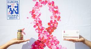 Otvoren ružičasti mjesec uz poruku 'Oborite vlastiti rekord dobrote' i postavljanje velike metalne vrpce ispred Instituta za tumore